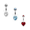 Heart fixed belly bar