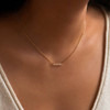 Pavé bar necklace-17"