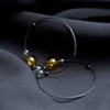 Eclipse earring-Amber/grey