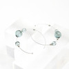 Eclipse earring-aqua/silver