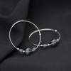 Eclipse earring-aqua/silver