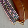 Pink bag strap-with brown belt bag