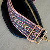Pink bag strap-with black belt bag