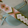 Boho bag strap-with green belt bag