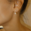 Baroque petite drop stud earrings 