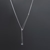 Glint Lariat - rhodium