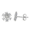 Sterling silver snowflake studs