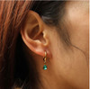 Winnie emerald dangle hoop