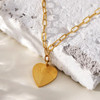 Alara Heart paperclip necklace-gold