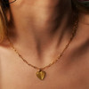 Alara Heart paperclip necklace-gold