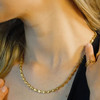 Anthea oval beaded chain necklace