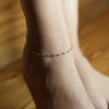 Demelza beaded chain anklet- gold