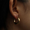 Amber chunky hoop-gold