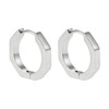 Bolzano hexagon hoop-white gold