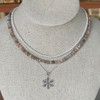 Facet moonstone stone choker