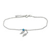 Anklet w/leaf and turq