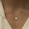 Petite satin oval locket