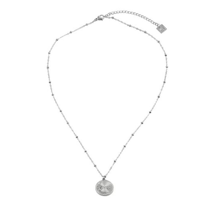 Amasa star and moon coin necklace