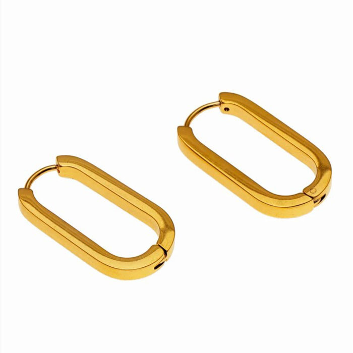 Chandra large rectangular hoop-gold 