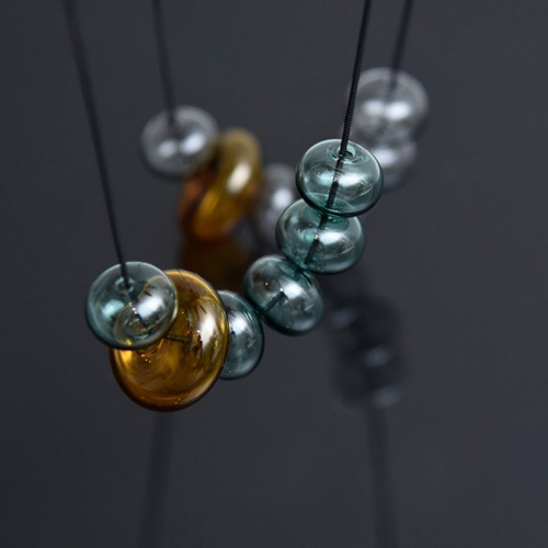 Odette necklace-aqua/amber