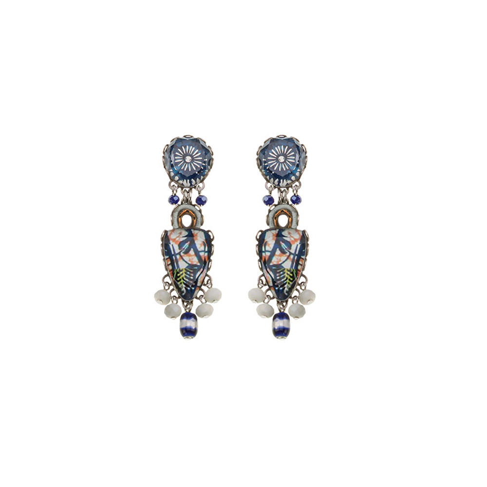 Blue Domes post earring