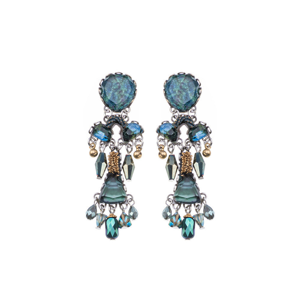 Emerald Reflection post earring