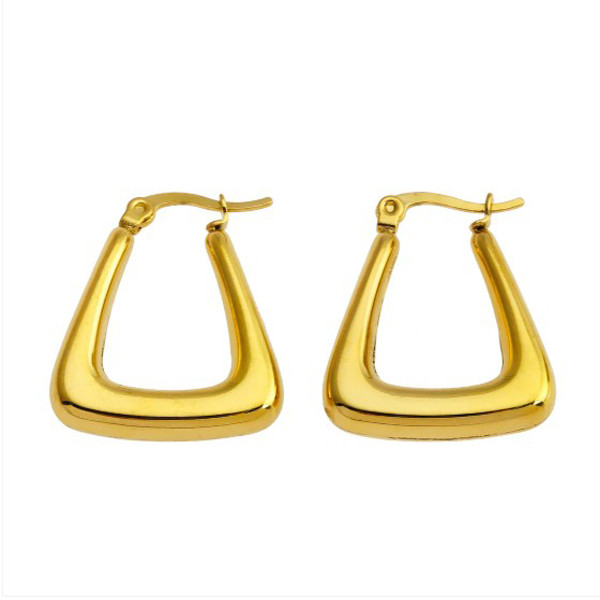 Anika triangular hoop-gold