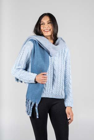 2 tone scarf-Demin