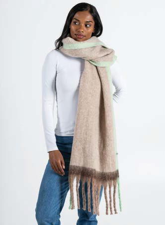 Multi tone scarf-tan