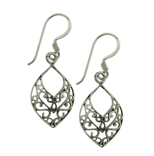 Filigree teardrop  earring