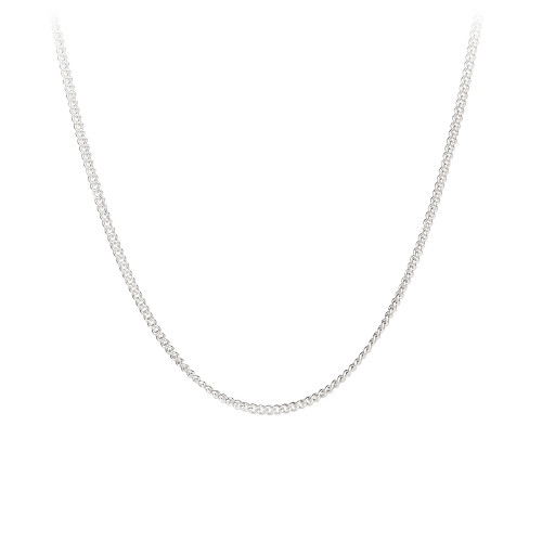 Bright silver curb chain