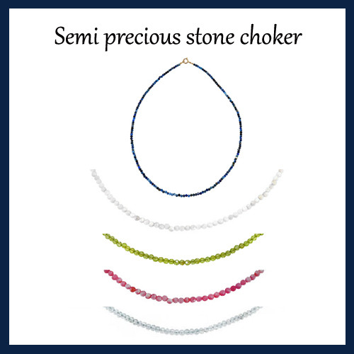 Semi-precious stone choker