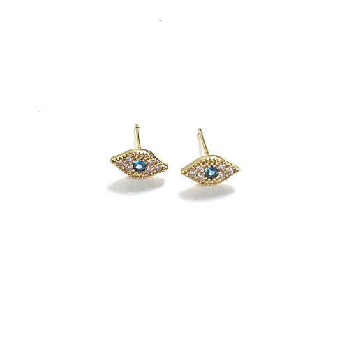 Evil eye studs-Gold