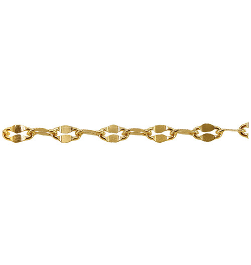 Flat bead chain - 14k gold filled