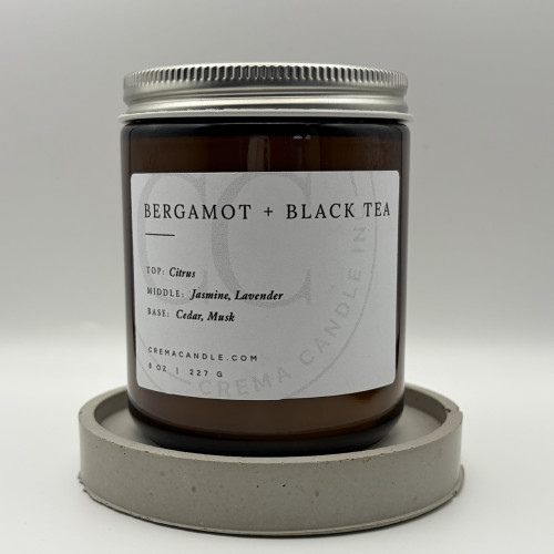 Black Tea & Bergamot 8oz candle