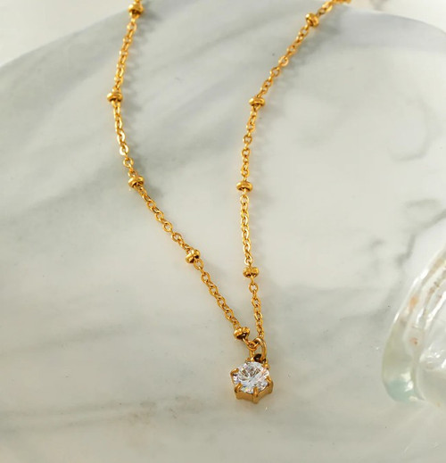 Kadiri cz necklace-gold