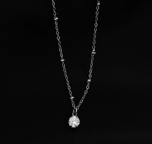 Kadiri cubic zirconia necklace-white gold