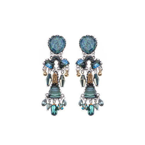 Emerald Reflection post earring