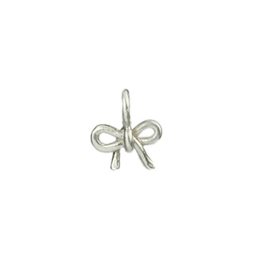 Bow charm-silver