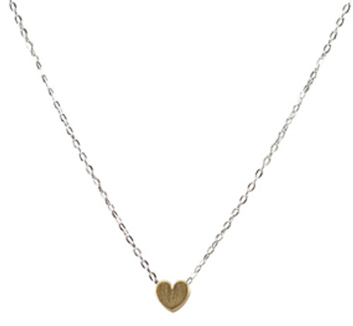 Floating heart necklace-14k
