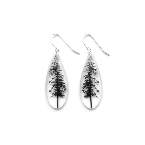 Drip forest earrings