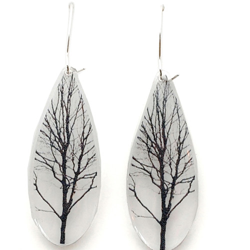 Drip tree earrings