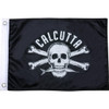 Calcutta Flag - Skull and Crossbones - Black 12" x18"