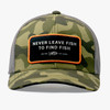 Aftco Guide Sayings hat - Never Leave Fish To Find Fish - Camo