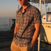 Marlin Hook Hono Performance Button Down Shirt - Charcoal
