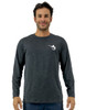 Marlin Hook Hybrid LS Performance Shirt - Charcoal