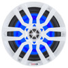 DS18 HYDRO 6.5" 2-Way Marine Speakers w\/RGB LED Lights 300W - White