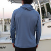 Marlin Hook Buoy Performance LS Hoodie with Mask - Blue