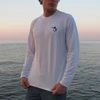 Marlin Hook Hybrid LS Performance Shirt - White