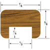 Whitecap Teak 1\/2" Track Bulkhead Molding